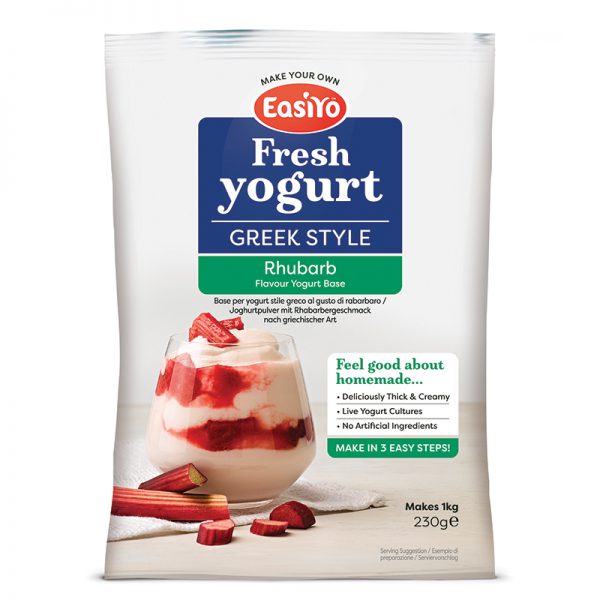 EasiYo Greek Style Rhubarb Yoghurt (1x)