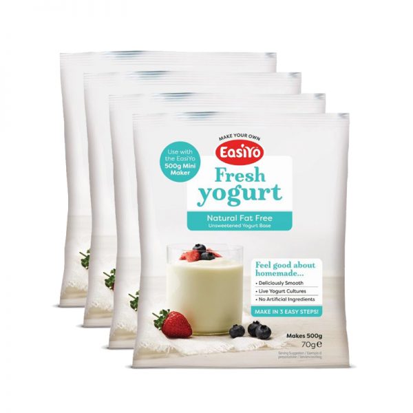 EasiYo Natural Fat Free Yoghurt | makes 500g (4x)