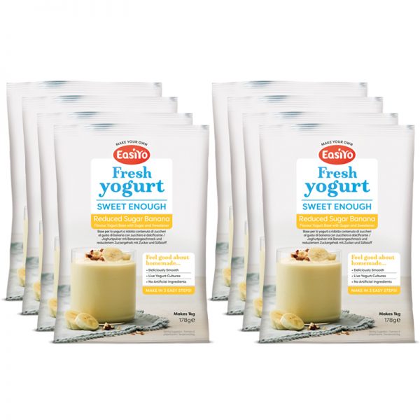 EasiYo Sweet Enough Banana Yoghurt (8x)