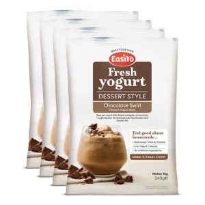 Creamy homemade chocolate swirl yogurt base for dessert-style recipes.