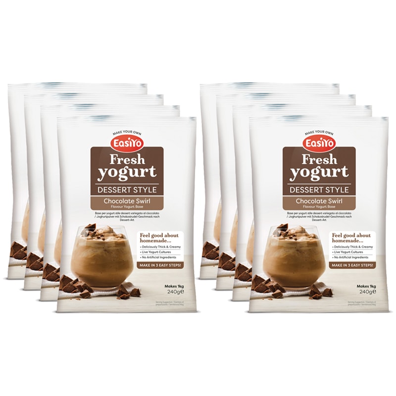 Creamy chocolate swirl dessert-style fresh yogurt, 240g, buy online UK.