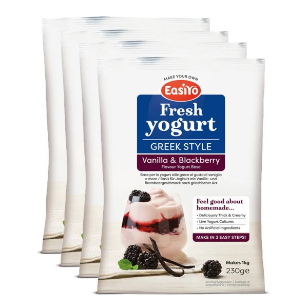 EasiYo Greek Style Vanilla & Blackberry (4x)