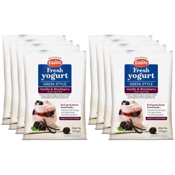 EasiYo Greek Style Vanilla & Blackberry (8x)