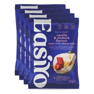EasiYo Greek Style Vanilla & Rhubarb Yoghurt (4x)